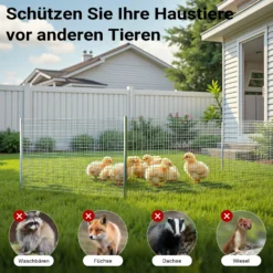 Wiltec Maschendrahtzaun 1 m x 25 m, 1,2 mm Drahtstärke 25x25 mm Maschengröße, Volierendraht 4-Eck aus Stahl verzinkt, Drahtgitter, Vogeldraht