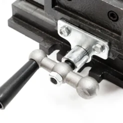 Wiltec Maschinenschraubstock 2 Achsen 100 mm, Schraubstock 33x32,5x13,5 cm aus Gusseisen, Arbeitstisch für Kreuztisch, Frästisch, Werkbank
