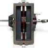 Wiltec Maschinenschraubstock 2 Achsen 75 mm, Schraubstock 33x32,5x13,5 cm aus Gusseisen, Arbeitsitsch für Kreuztisch, Frästisch, Werkbank