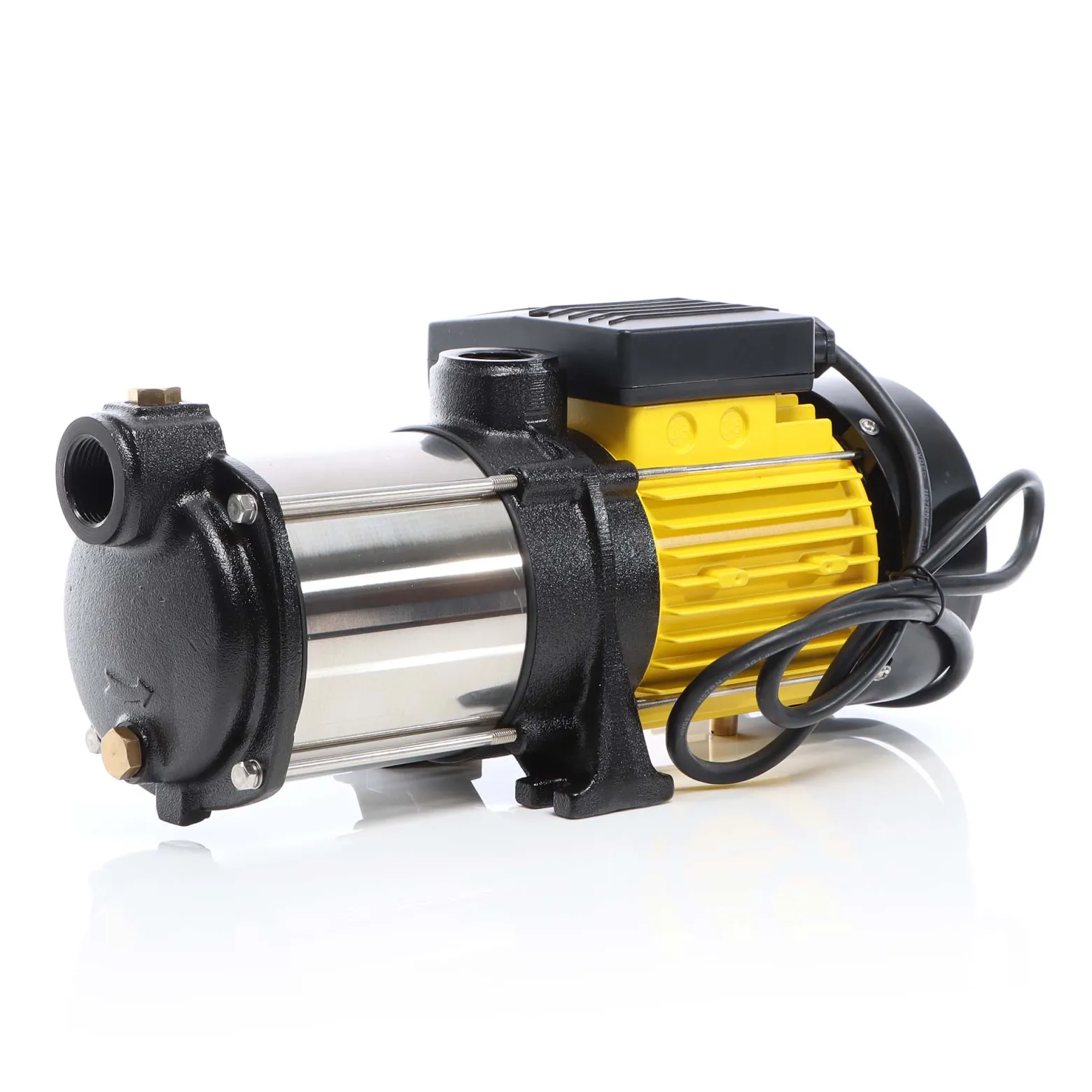Wiltec Mehrstufige Kreiselpumpe 6600l/h 900W Förderhöhe 55m, Ansaughöhe 9m, 2850U/min, Wasserpumpe für Hauswasserwerke, Haus und Garten