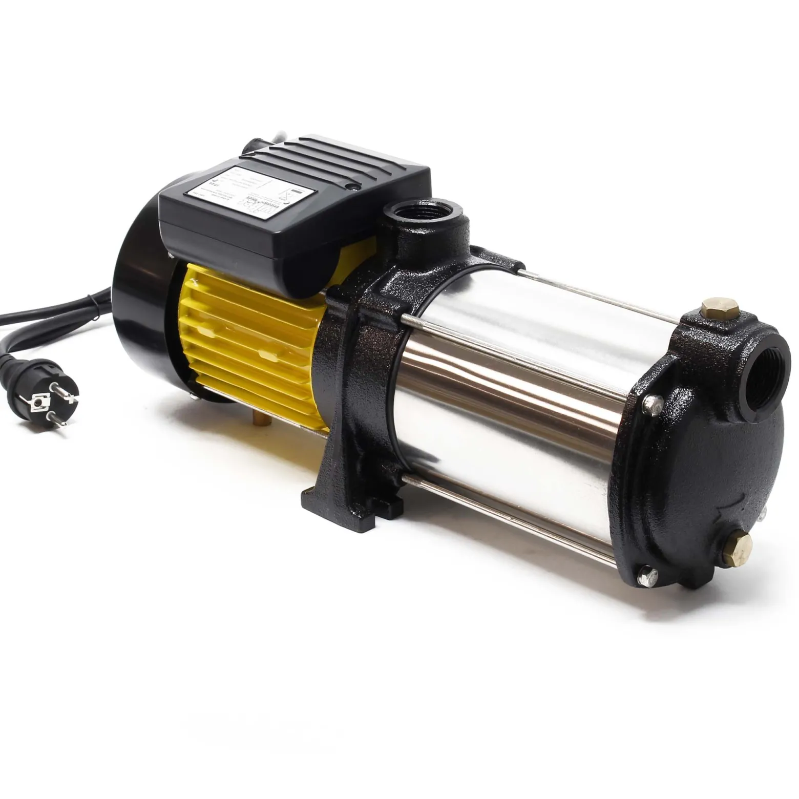 Wiltec Mehrstufige Kreiselpumpe 6600l/h 900W Förderhöhe 55m, Ansaughöhe 9m, 2850U/min, Wasserpumpe für Hauswasserwerke, Haus und Garten