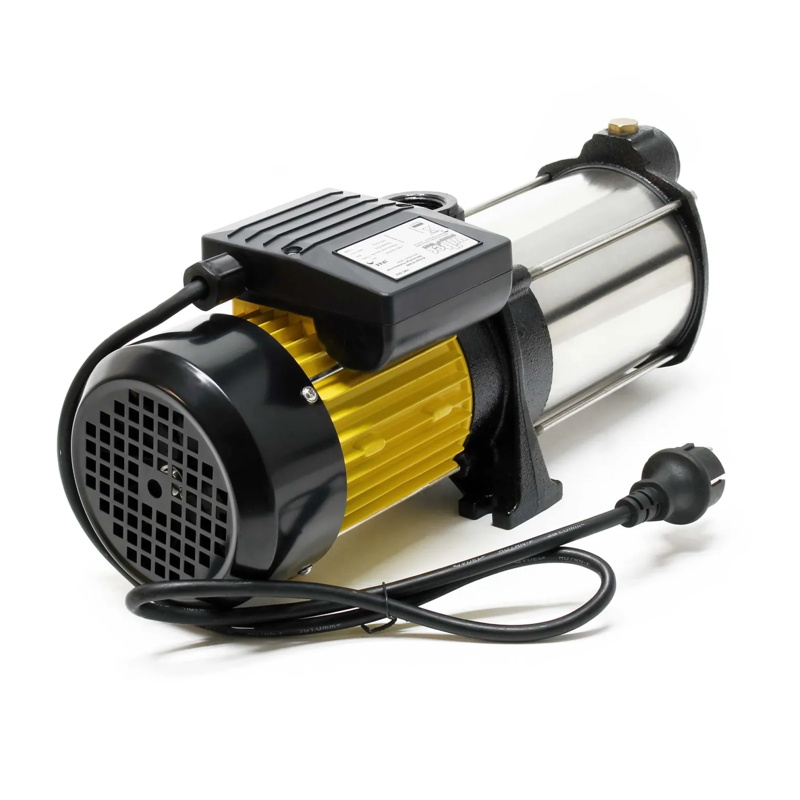 Wiltec Mehrstufige Kreiselpumpe 6600l/h 900W Förderhöhe 55m, Ansaughöhe 9m, 2850U/min, Wasserpumpe für Hauswasserwerke, Haus und Garten