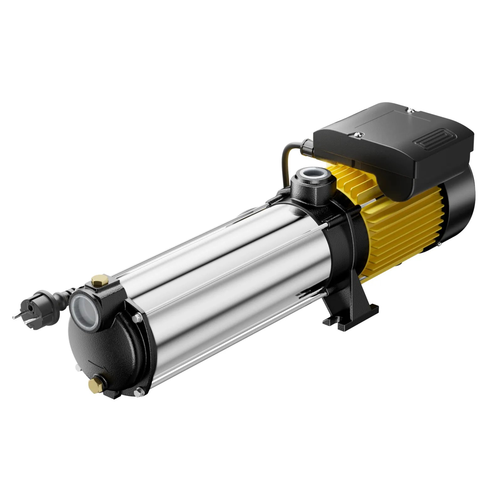 Wiltec Mehrstufige Kreiselpumpe 9000l/h 2200W Förderhöhe 105m, Ansaughöhe 9m, 2850U/min, Wasserpumpe für Hauswasserwerke, Haus und Garten