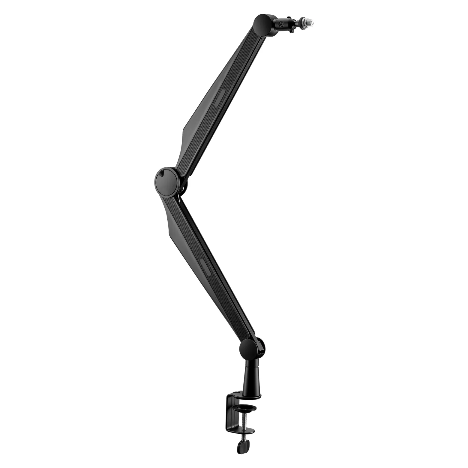 Wiltec Mikrofonarm 80cm Gelenkarm Tischhalterung für 3/8" und 5/8" Mikrofone für Studio und Zuhause