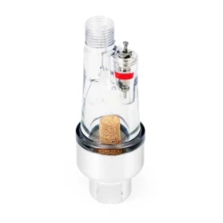 Wiltec Mini Luftfilter mit Wasserabscheider für Airbrush Kompressor, mit 2x 9,51mm (1/8") Gewinde, Zubehör, für Modellbau, Tattoos, Nailart
