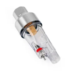Wiltec Mini Luftfilter mit Wasserabscheider für Airbrush Kompressor, mit 2x 9,51mm (1/8