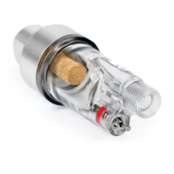 Wiltec Mini Luftfilter mit Wasserabscheider für Airbrush Kompressor, mit 2x 9,51mm (1/8