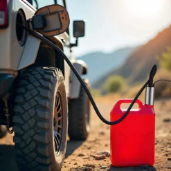 Wiltec Mini Pumpe 12-15 l/min 8500 U/min 12 V, 16 mm Auslass, Tauchpumpe für Wasser und Dieselöl, zum Ablassen von Flüssigkeit, Entwässerung, Umpumpen