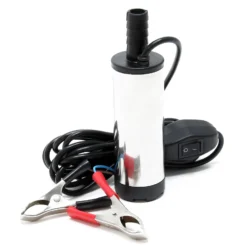 Wiltec Mini Pumpe 12 l/min 8700 U/min 12 V, 16 mm Auslass, Tauchpumpe für Wasser und Dieselöl, zum Ablassen von Flüssigkeit, Entwässerung, Umpumpen