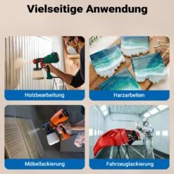 Wiltec Mischbechersystem 200 ml 50x Filter 125 μm, Lackmischbecher Set mit Deckeln, Innenbechern und Messbecher, Farbmischbecher für Autolackierung
