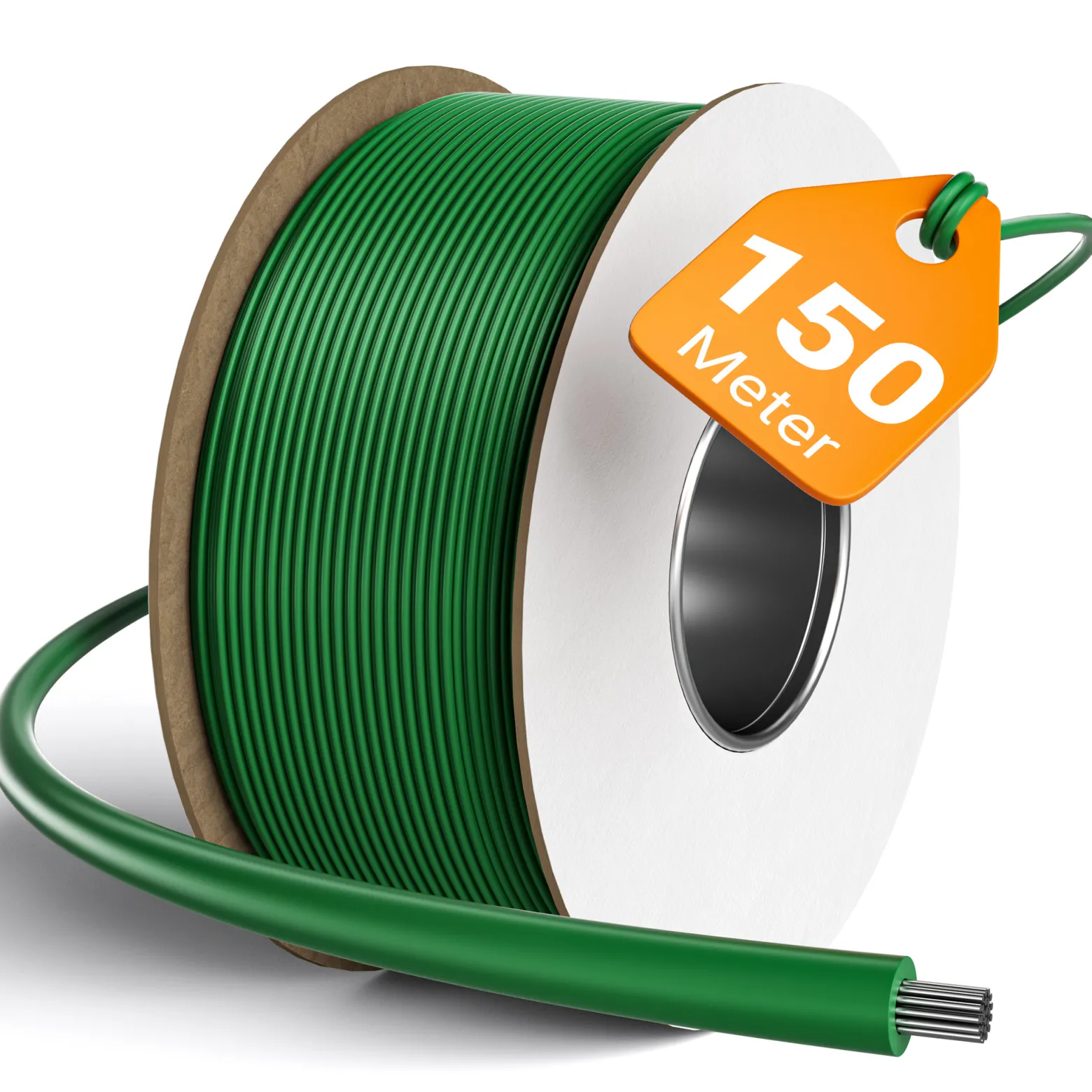 Wiltec 150 m Mähroboter Begrenzungskabel Ø 2,7 mm TCCA, kupferbeschichteter Aluminiumdraht, Leitkabel für Rasenroboter, Universal Begrenzungsdraht kompatibel mit diversen Rasenmähern