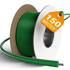 Wiltec 150 m Mähroboter Begrenzungskabel Ø 2,45 mm, verzinnter Kupferdraht, Leitkabel für Rasenroboter, Universal Begrenzungsdraht kompatibel mit diversen Rasenmähern