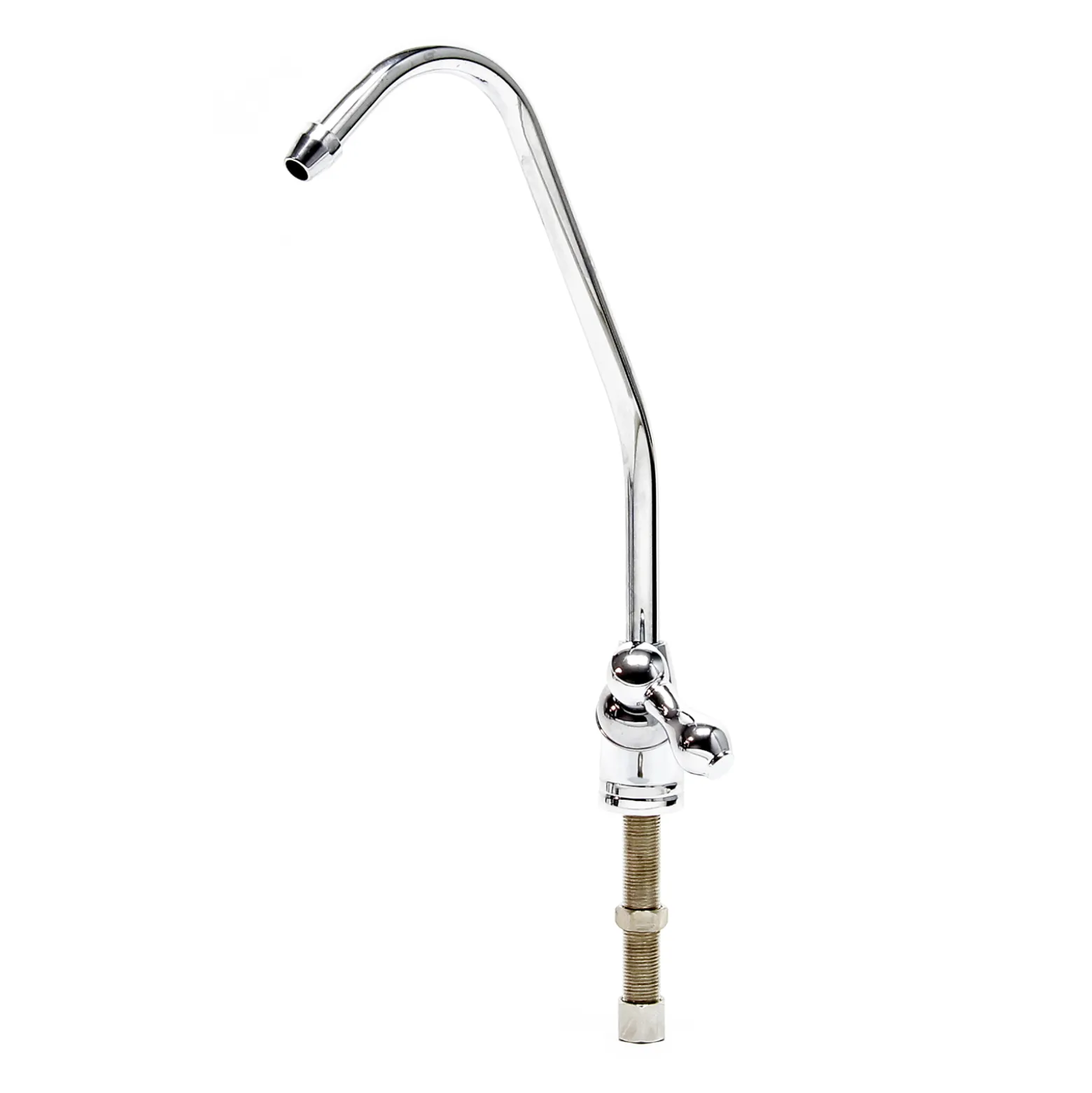 Wiltec 6,35 mm (1/4") Wasserhahn Standard D-04, Wasserhahn Armatur für Umkehrosmose und Wasserfilteranlagen, Küchenarmatur 360° schwenkbar