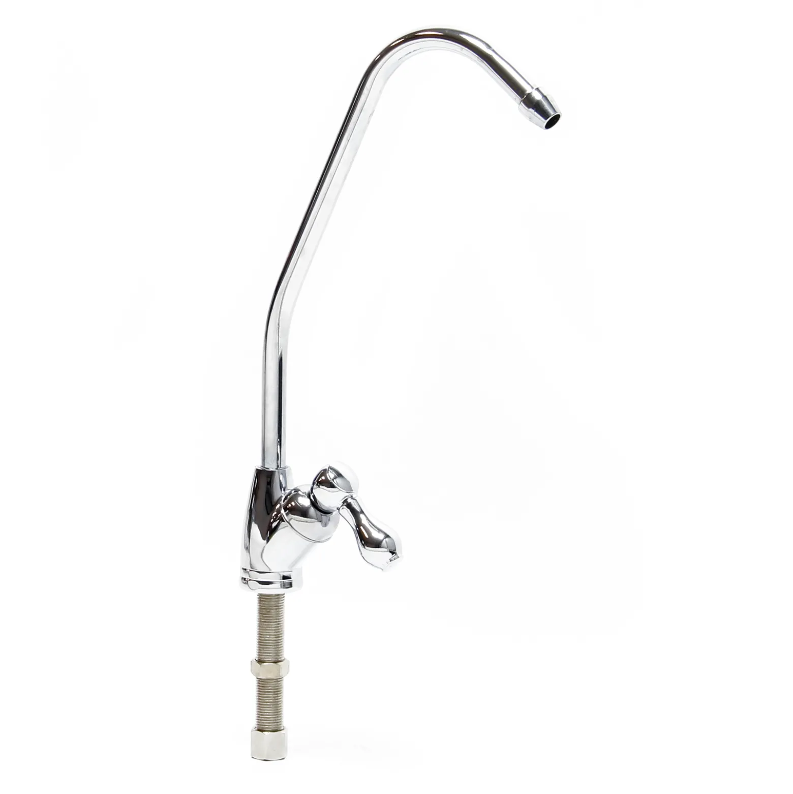 Wiltec 6,35 mm (1/4") Wasserhahn Standard D-04, Wasserhahn Armatur für Umkehrosmose und Wasserfilteranlagen, Küchenarmatur 360° schwenkbar