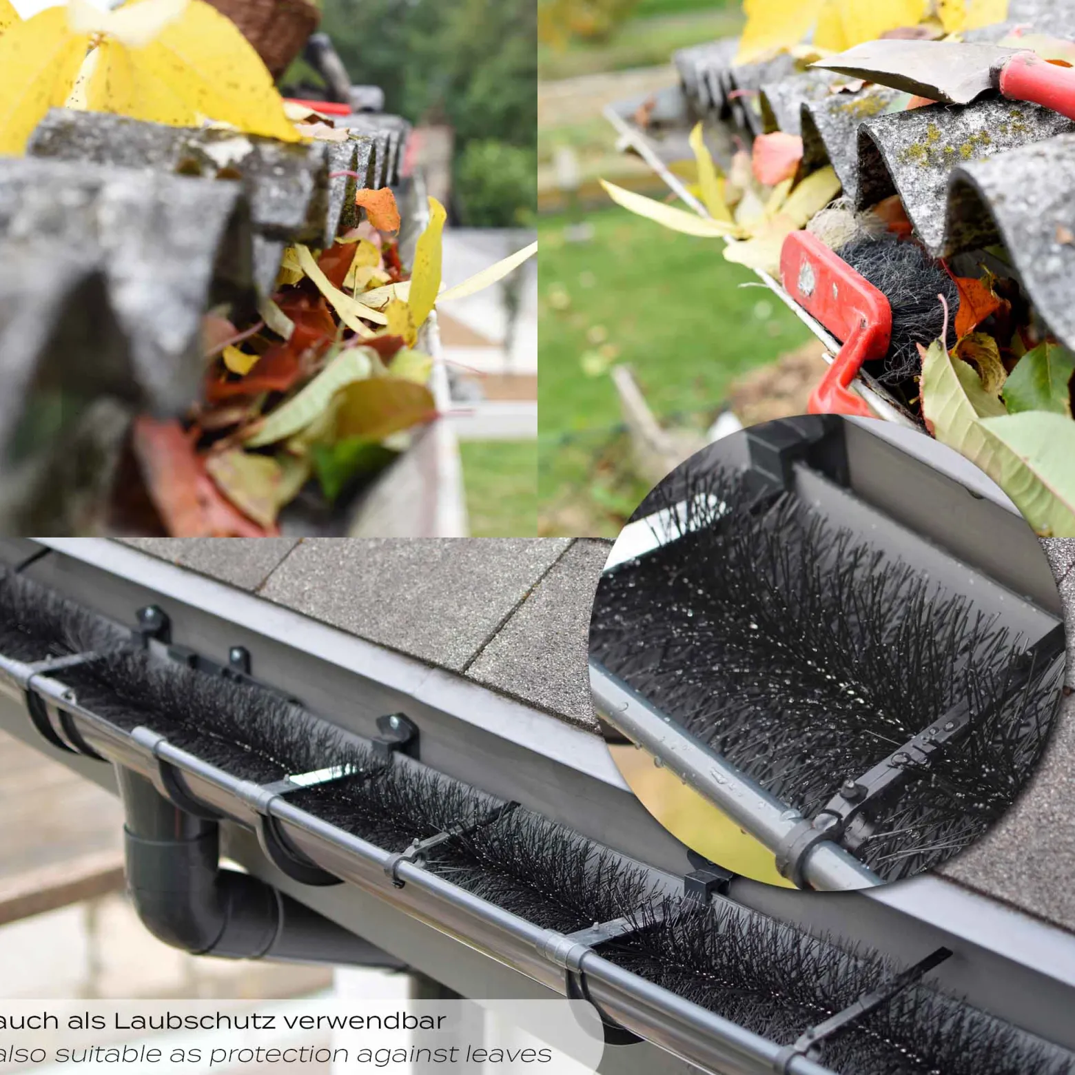 Wiltec 24 m Nistschutzbürste 20x120 cm Ø 15cm für Solarpaneele, effektiver flexibler Einnistschutz, 20 Stück Spatzenbürste