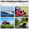 Wiltec mobile Tankanlage 60 l mit 12 V Pumpe, Kraftstoffbehälter für Diesel und Benzin, tragbarer Kraftstoff Kanister für flexibles Tanken
