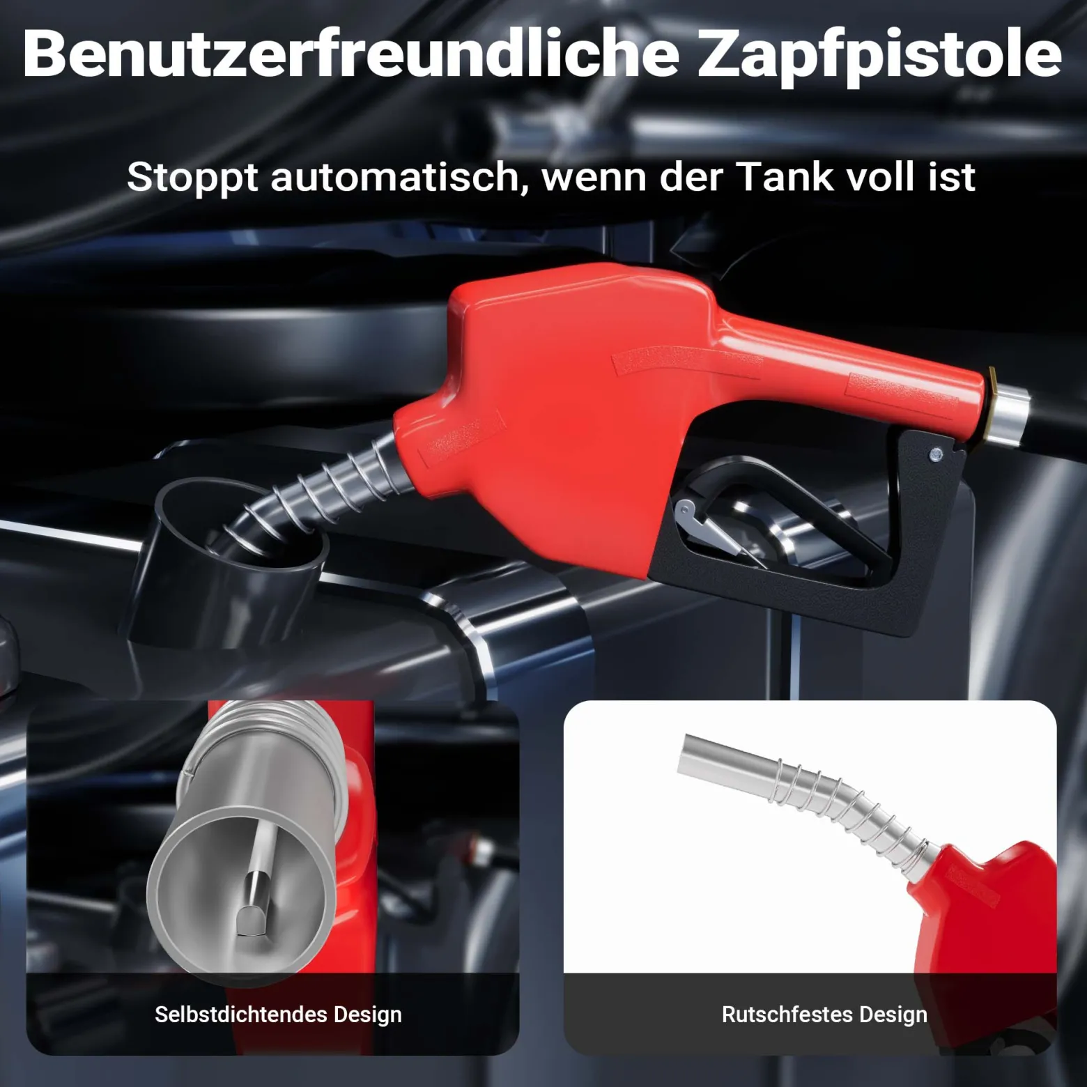Wiltec mobile Tankanlage 120 l mit 12 V Pumpe, Kraftstoffbehälter für Dieselkraftstoff, tragbare Dieseltankanlage für flexibles Tanken