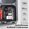 Wiltec mobile Tankanlage 180 l mit 12 V Pumpe, Kraftstoffbehälter für Dieselkraftstoff, tragbare Dieseltankanlage für flexibles Tanken
