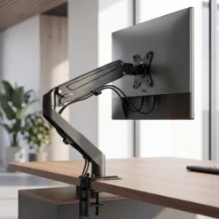 Wiltec Monitorhalterung mit Gasdruckfeder für Monitor 17-27 Zoll Tischhalterung VESA 75x75/100x100