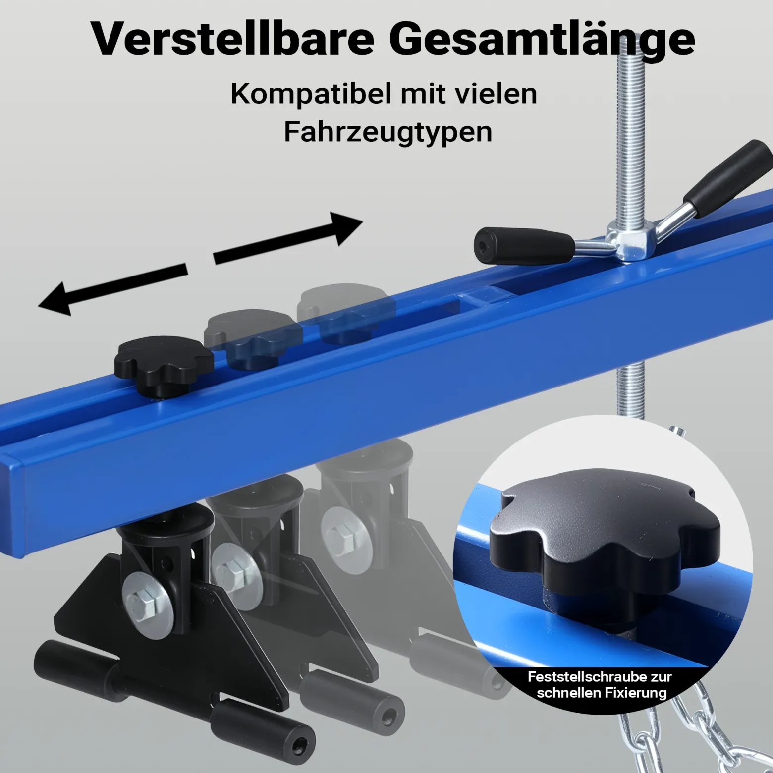 Wiltec Motorbrücke bis zu 500kg Kotflügeltraverse zur Reparatur an Motoren Motorhalter, Motorheber