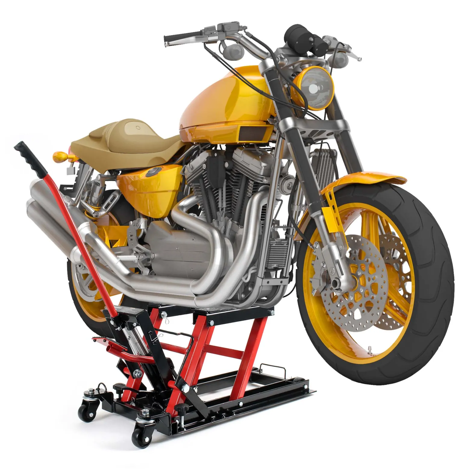 Wiltec Motorradheber bis zu 680kg für Motorräder ATVs und Quads Hebebühne für Reparaturen am Motorrad Heber Montagebock