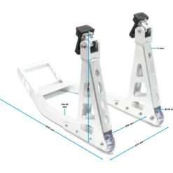 Wiltec Motorradständer für 200-238 mm Vorderrad, bis 317 kg, Motorradheber aus Aluminium, als Montageständer und zur Lagerung