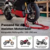 Wiltec Motorradständer vorne für 230-290 mm Reifen, 670 x 445 mm, als Montagehilfe aus Stahl für Vorderrad, Motorradheber bis 450 kg, Frontheber