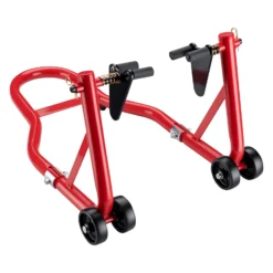 Wiltec Motorradständer vorne für 230-290 mm Reifen, 670 x 445 mm, als Montagehilfe aus Stahl für Vorderrad, Motorradheber bis 450 kg, Frontheber