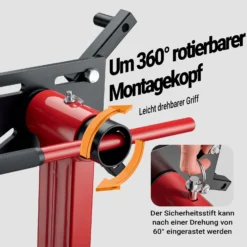 Wiltec Motorständer bis zu 450kg aus lackiertem Stahl mit Rollen Motorheber, Getriebeheber, Getriebehalter