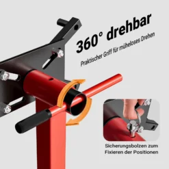 Wiltec Motorständer bis zu 570kg aus lackiertem Stahl mit Rollen Motorheber, Getriebeheber, Getriebehalter