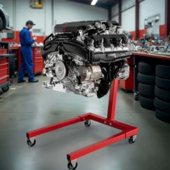 Wiltec Motorständer bis zu 570kg aus lackiertem Stahl mit Rollen Motorheber, Getriebeheber, Getriebehalter
