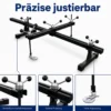 Wiltec Motortraverse Motorhalter 500 kg mit Querträger, verstellbare Motorbrücke 400–1400 mm, Motorstütze für Motor und Getriebe