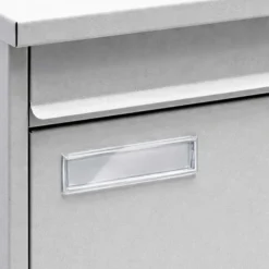 Wiltec Namensschild Abdeckung für Briefkasten mit Stanzmaß 69,1 x 17,2 mm für 73 x 21 mm Namensschild, Ersatzteil für Standbriefkasten und Wandbriefkasten