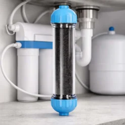 Wiltec NW-106 Aktivkohlegranulat Nachfilter 254 mm 10" 5 µ, Ersatz Wasserfilter zur Schnellmontage, Ersatz Filterkartusche, Hauswasserfilter, Umkehrosmoseanlage