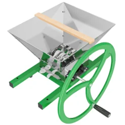 Wiltec Obstmühle mit 7L Trichter und runder Handkurbel Obsthäcksler leicht zu reinigen für Saftpresse Obstpresse zur Herstellung von Saft Würze oder Most