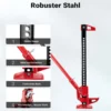 Wiltec Offroad Wagenheber mit 3000 kg Tragkraft 20 Zoll, Farm Jack mit Hubhöhe 125–400 mm für Geländewagen, SUV, ATV und Anhänger