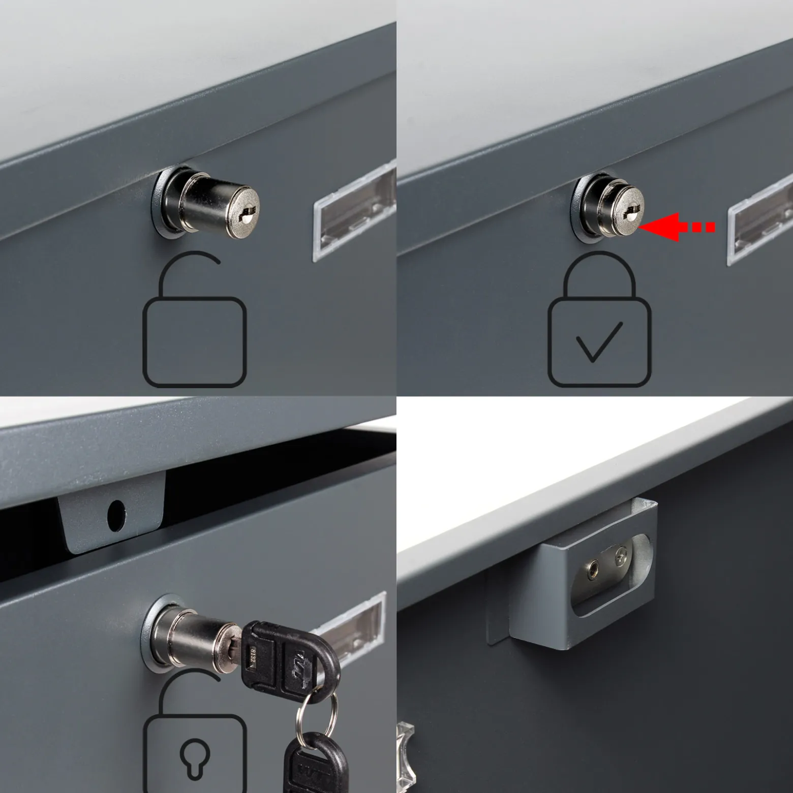Wiltec Paketkasten grau 508 x 315 x 500 mm, Paketbox Zuhause, private Paketannahme passend für Pakete und Päckchen, Standbriefkasten Wandbriefkasten Stahl