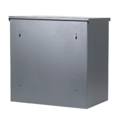 Wiltec Paketkasten grau 508 x 315 x 500 mm, Paketbox Zuhause, private Paketannahme passend für Pakete und Päckchen, Standbriefkasten Wandbriefkasten Stahl