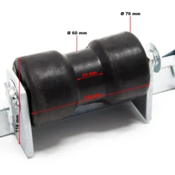 Wiltec Pendelrolle 80 cm, Sliphilfe für Boote bis 500 kg, Sliprollen für Bootstrailer, Zentrierhilfe aus Stahl, Kielrolle mit verstellbarer Winkelneigung