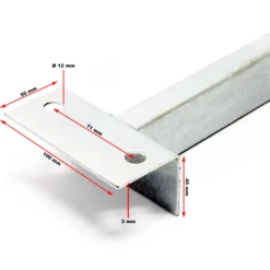 Wiltec Pendelrolle 80 cm, Sliphilfe für Boote bis 500 kg, Sliprollen für Bootstrailer, Zentrierhilfe aus Stahl, Kielrolle mit verstellbarer Winkelneigung