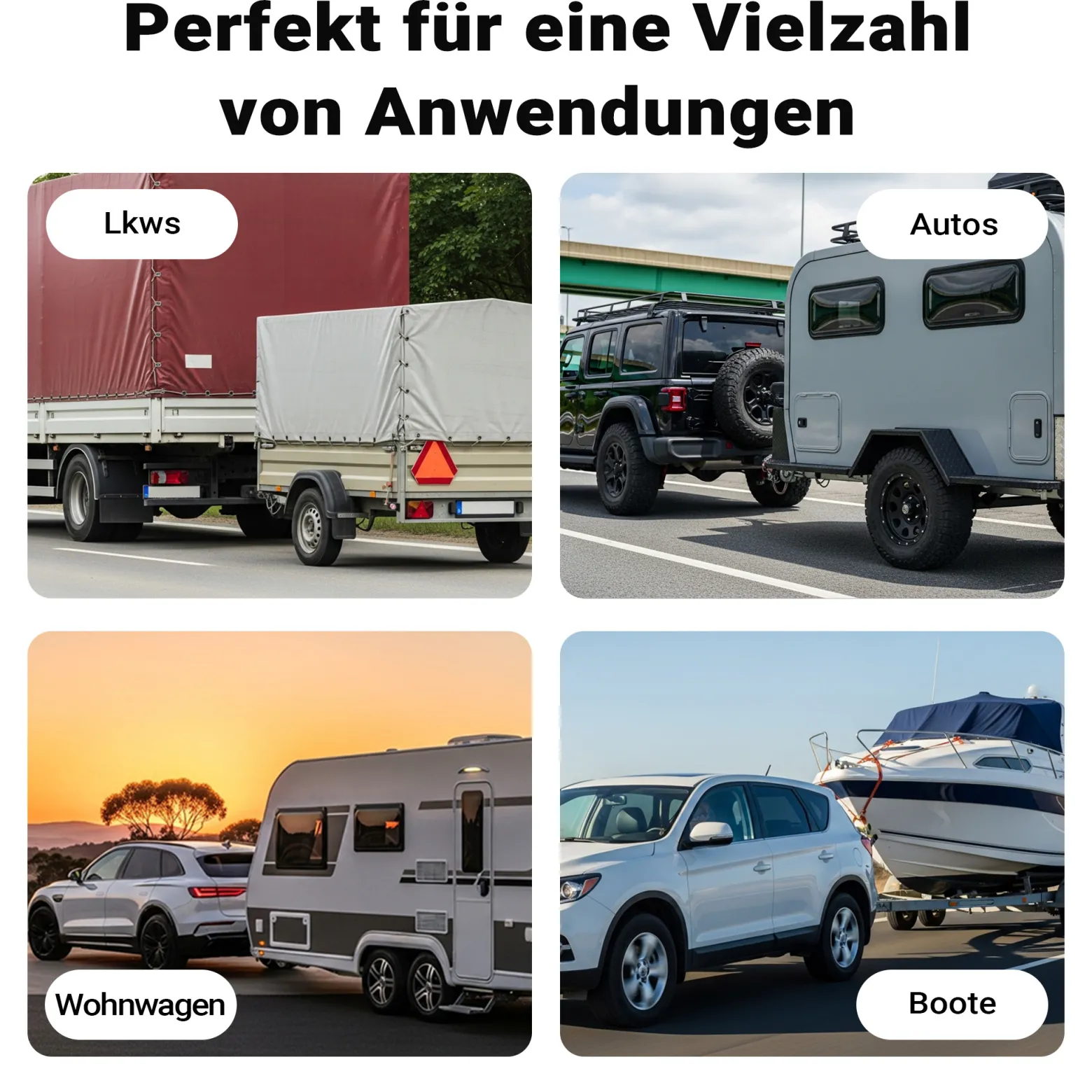 Wiltec 7-poliges Spiralkabel 3 m, Anhängerkabel PVC, robustes Elektrokabel mit Stecker & Buchse, Verlängerungskabel für Anhänger und Wohnwagen