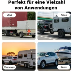 Wiltec 8-poliges Spiralkabel 3 m, Anhängerkabel PU, robustes Elektrokabel Stecker und Buchse, flexibles Verlängerungskabel, Kabel für Anhänger und Wohnwagen