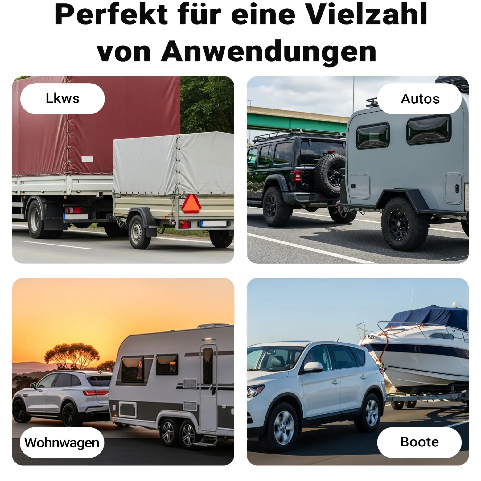 Wiltec 8-poliges Spiralkabel 3 m, Anhängerkabel PU, robustes Elektrokabel Stecker und Buchse, flexibles Verlängerungskabel, Kabel für Anhänger und Wohnwagen