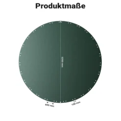 Wiltec Poolabdeckung rund Ø 520 cm, 200 g/m² PE, UV-beständige Abdeckplane, 2in1 Poolplane für Sommer und Winter, schwarz/grün