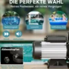 WilTec Poolpumpe 28800 l/h 1300 W Schwimmbadpumpe Filterpumpe Umwälzpumpe