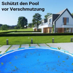 Wiltec Pool Solarfolie Ø 5 m, blau, Poolheizung aus 400 µ starkem PE Film, Poolabdeckung Poolplane Solarplane rund
