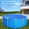 Wiltec Pool Solarfolie Ø 3,6 m, blau, Poolheizung aus 120 µ starkem PE Film, Poolabdeckung Poolplane Solarplane rund