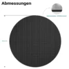 Wiltec Pool Solarfolie Ø 3,6 m, schwarz, Poolheizung aus 400 µ starkem PE Film, Poolabdeckung Poolplane Solarplane rund
