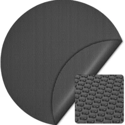 Wiltec Pool Solarfolie Ø 5 m, schwarz, Poolheizung aus 120 µ starkem PE Film, Poolabdeckung Poolplane Solarplane rund