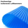 Wiltec Pool Solarfolie 4 x 6 m, blau, Poolheizung aus 120 µ starkem PE Film, Poolabdeckung Poolplane Solarplane rechteckig